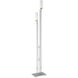 Metra Twin 74.7 inch 60 watt Vintage Platinum Floor Lamp Portable Light, Tall