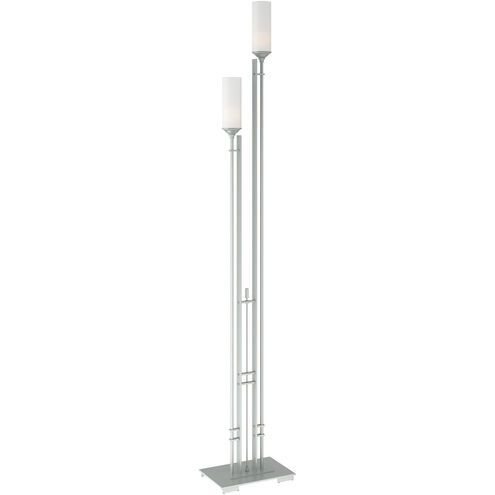 Metra Twin 74.7 inch 60 watt Vintage Platinum Floor Lamp Portable Light, Tall
