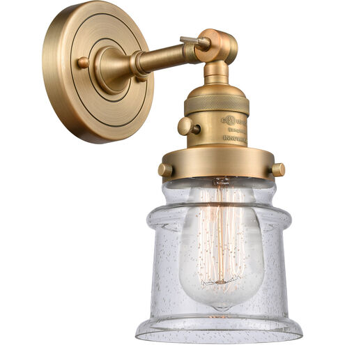 Franklin Restoration Small Canton LED 7 inch Brushed Brass Sconce Wall Light, Franklin Restoration