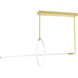 Hoops LED 40 inch Satin Gold Island/Pool Table Light Ceiling Light