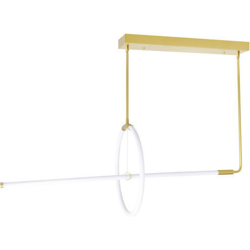 Hoops LED 40 inch Satin Gold Island/Pool Table Light Ceiling Light