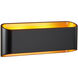 Eclipse 1 Light 11.9 inch Black outer / Gold inner ADA LED Wall Sconce Wall Light in Black/Gold