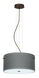 Tamburo 3 Light Bronze Pendant Ceiling Light in Titan Glass, Incandescent