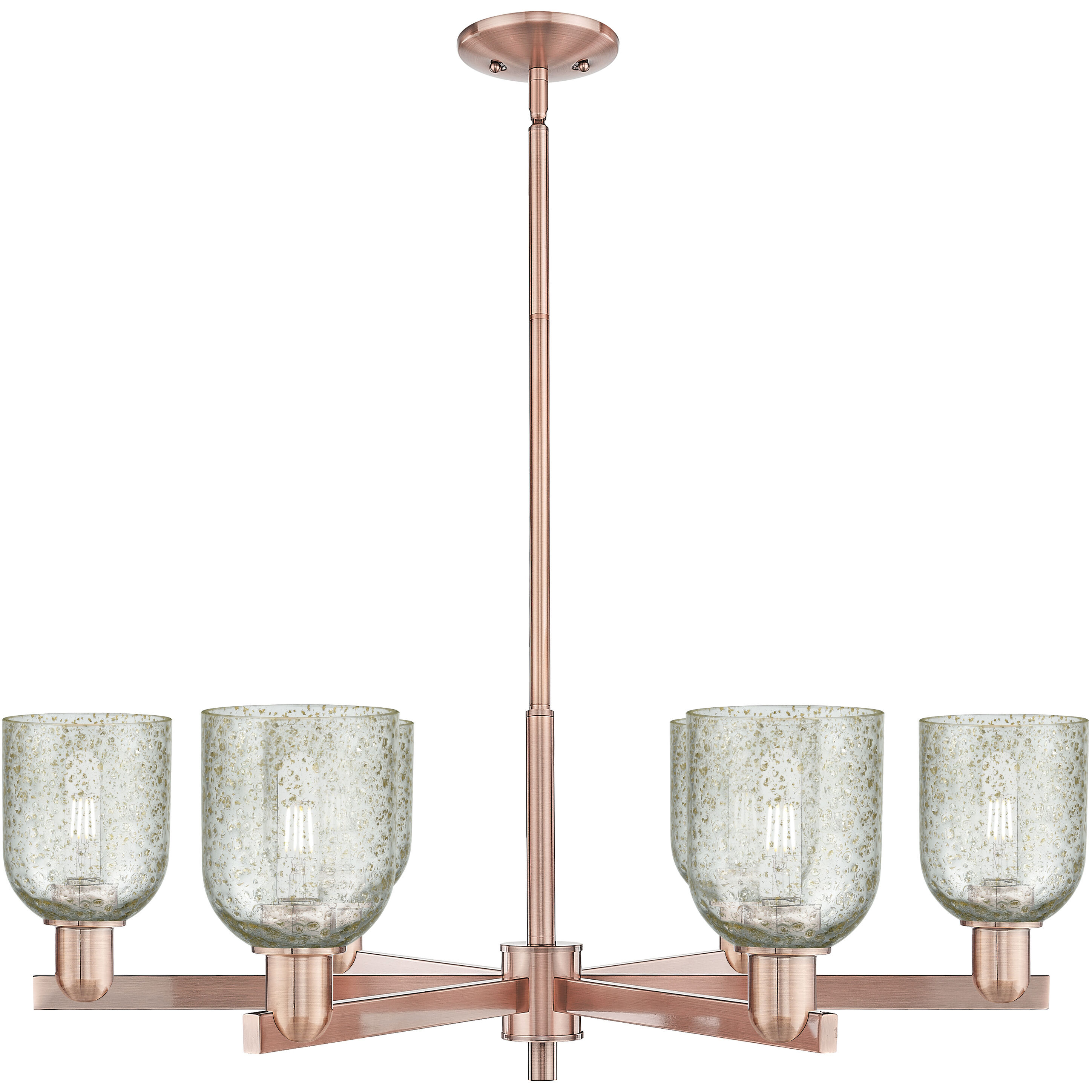Arcadia Caledonia 6 Light 34.75 inch Antique Copper Chandelier Ceiling Light