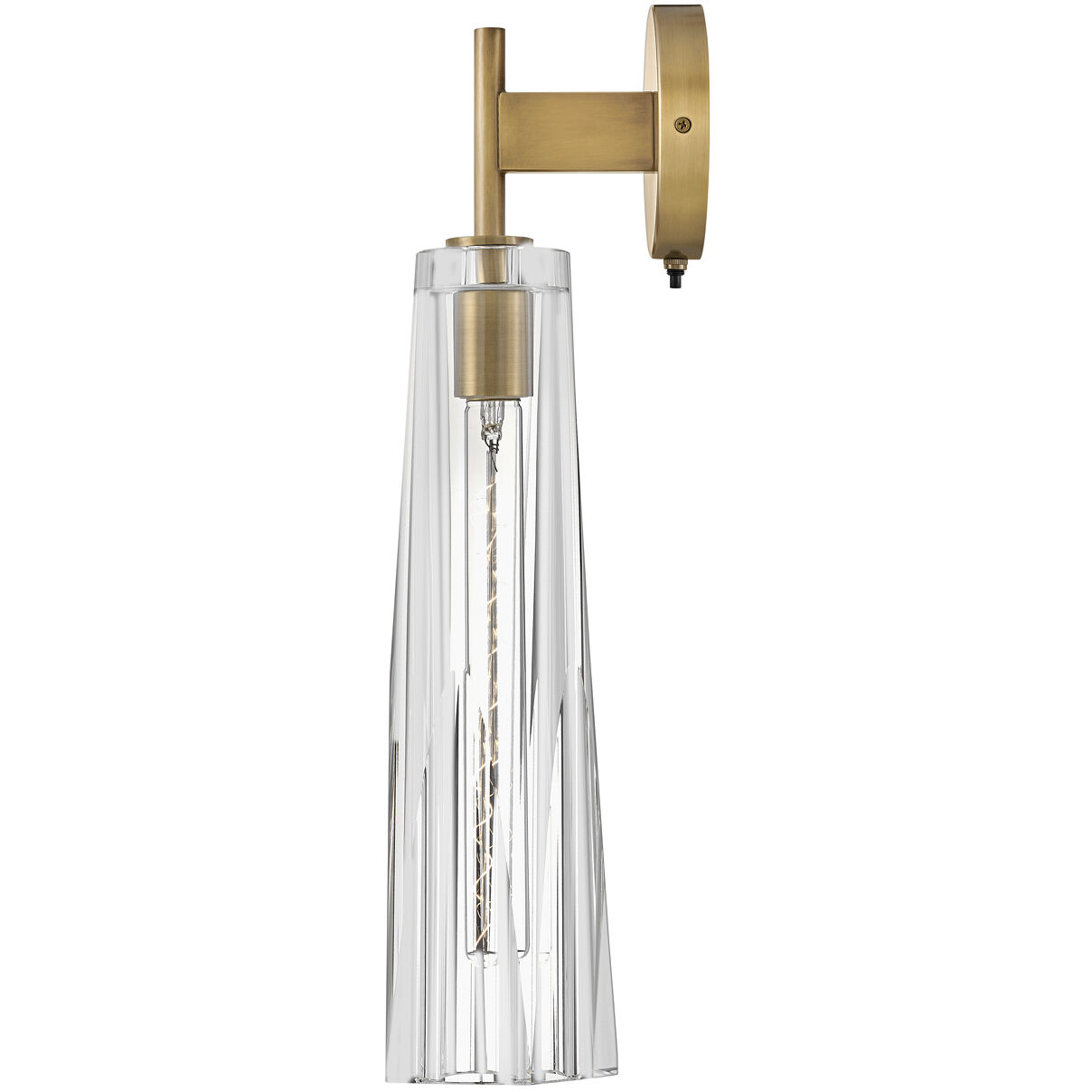 Cosette LED 5 inch Heritage Brass Sconce Wall Light in Heritage Brass / Clear