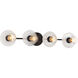 Vapors 4 Light 31.75 inch Coal Bath Light Wall Light