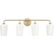 Celino 4 Light 32.5 inch Champagne Bronze Vanity Light Wall Light