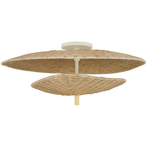 Marigold 3 Light 23.75 inch Aged Brass Semi Flush Ceiling Light