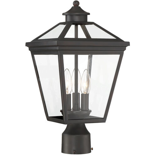 Ellijay 3 Light 17.5 inch English Bronze Outdoor Post Lantern
