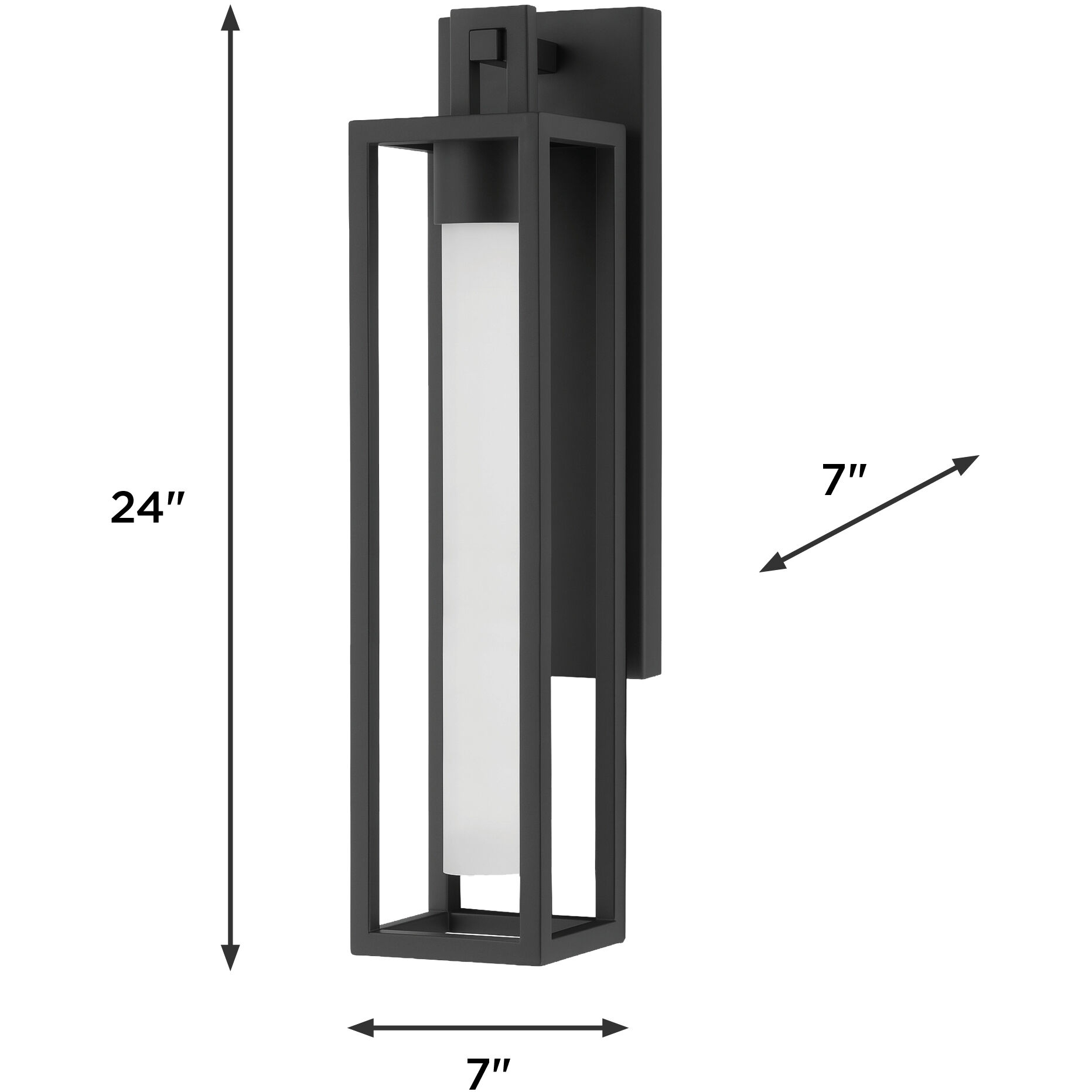Avery LED 24 inch Black Outdoor Wall Sconce
