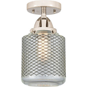 Nouveau 2 Stanton 1 Light 6 inch Polished Nickel Semi-Flush Mount Ceiling Light