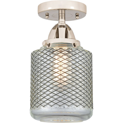 Nouveau 2 Stanton 1 Light 6 inch Polished Nickel Semi-Flush Mount Ceiling Light