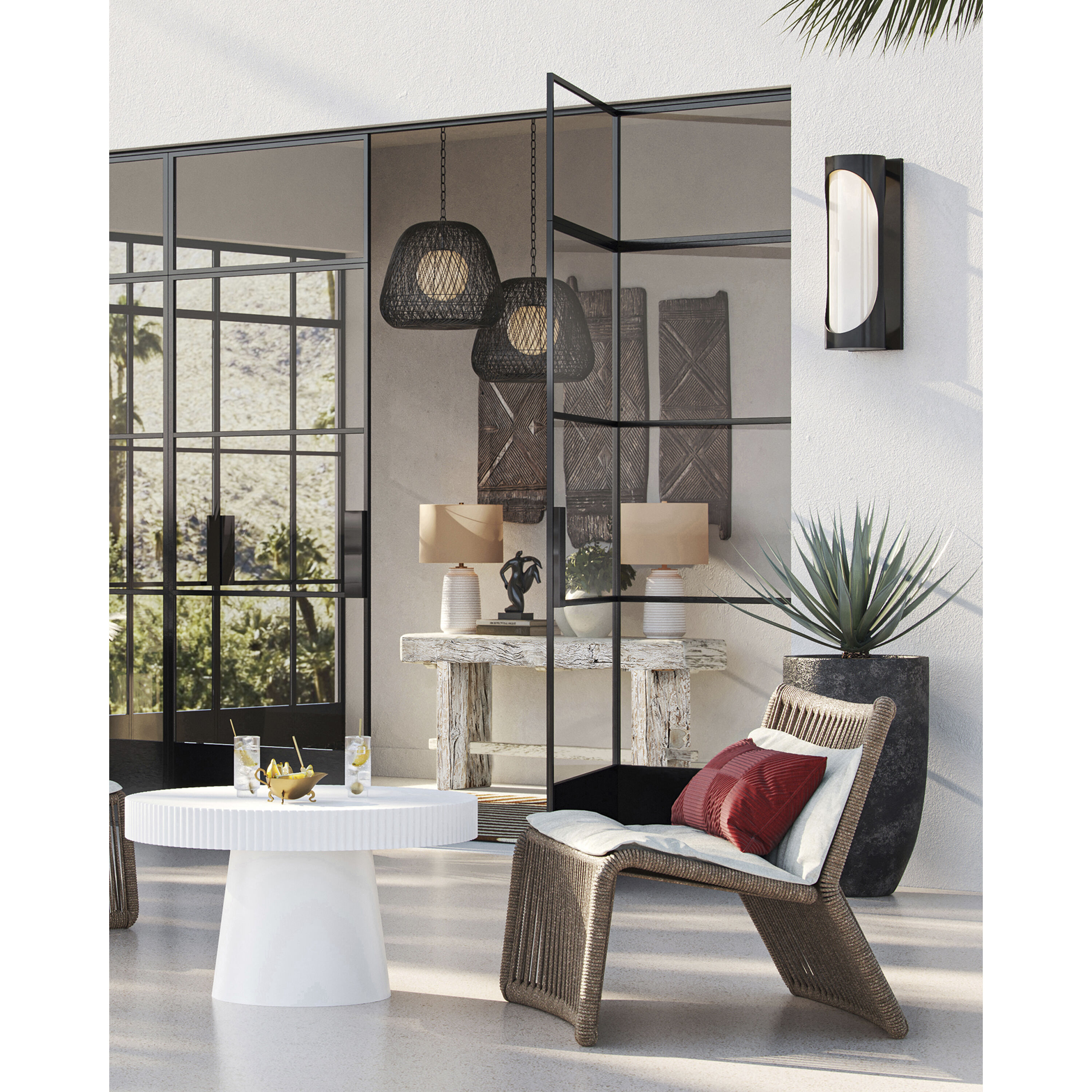 Holland 68 inch Whitewash Console Table