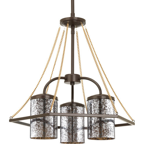 Indi 3 Light 18 inch Antique Bronze Chandelier Ceiling Light