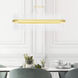 Genevieve LED 39 inch Medallion Gold Pool Table Light Ceiling Light