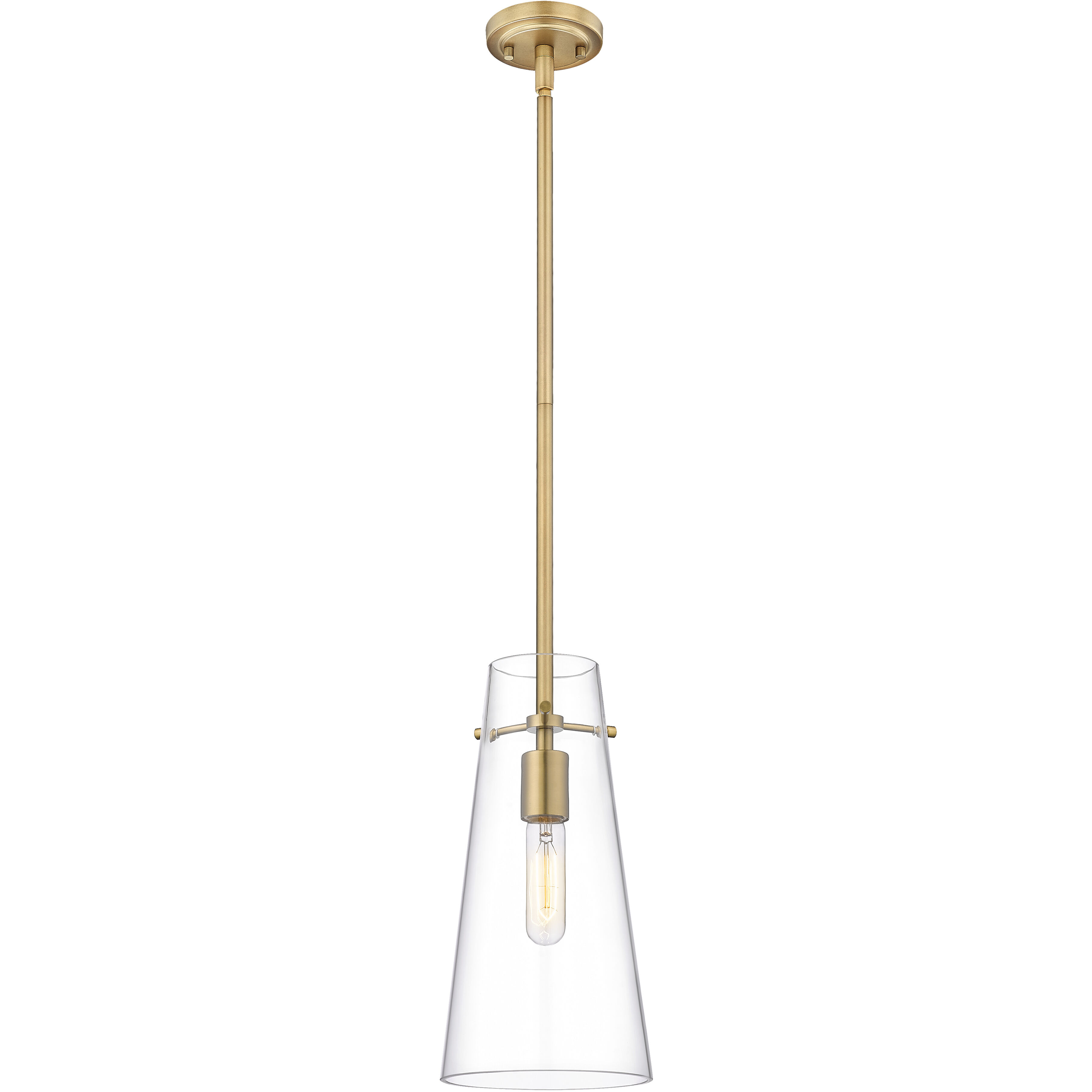 Kira 1 Light 6.5 inch Modern Gold Pendant Ceiling Light