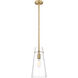 Kira 1 Light 6.5 inch Modern Gold Pendant Ceiling Light