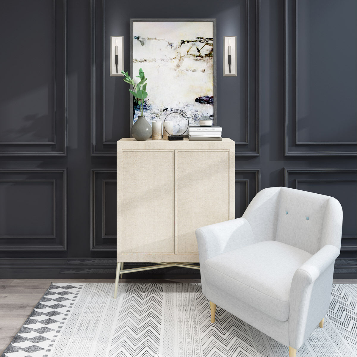 Beckett 1 Light 5 inch Brushed Nickel & Black ADA ADA Wall Sconce Wall Light