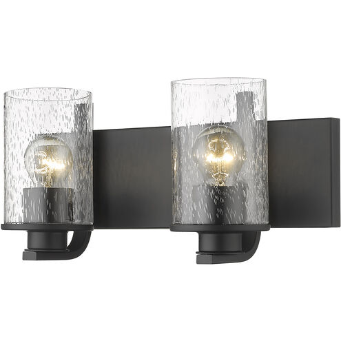 Beckett 2 Light 16 inch Matte Black Vanity Wall Light