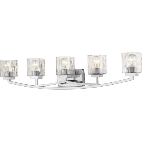 Zaid 5 Light 40 inch Chrome Vanity Wall Light