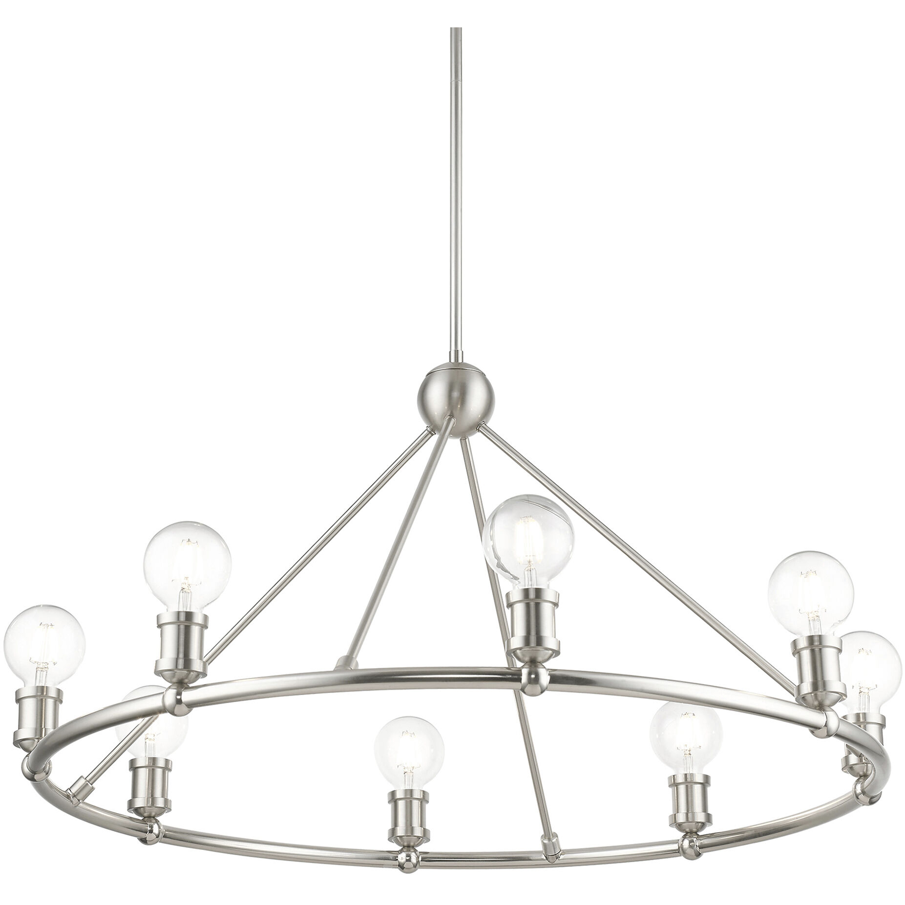 Lansdale 8 Light 34 inch Brushed Nickel Chandelier Ceiling Light