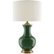 Lilou 31.5 inch 150 watt Green and Antique Brass Table Lamp Portable Light
