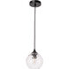 Cashel 1 Light 6 inch Black Pendant Ceiling Light