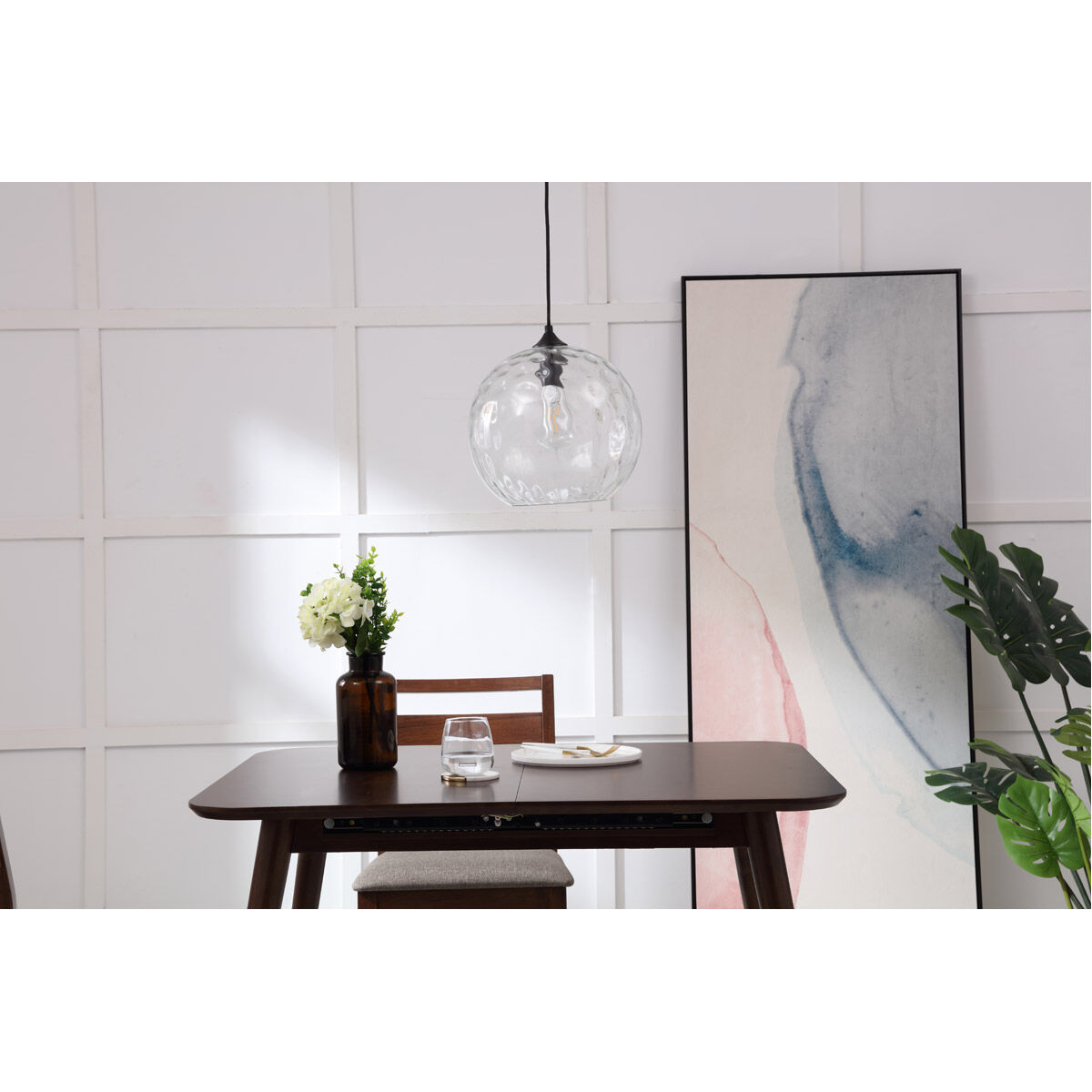 Gibson 1 Light 12 inch Black Pendant Ceiling Light