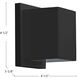 Mavis LED 4 inch Black Exterior Wall Sconce
