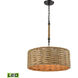Unimak Bay LED 19 inch Oil Rubbed Bronze Chandelier Ceiling Light