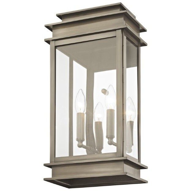 Princeton 2 Light 19 inch Vintage Pewter Outdoor Wall Lantern