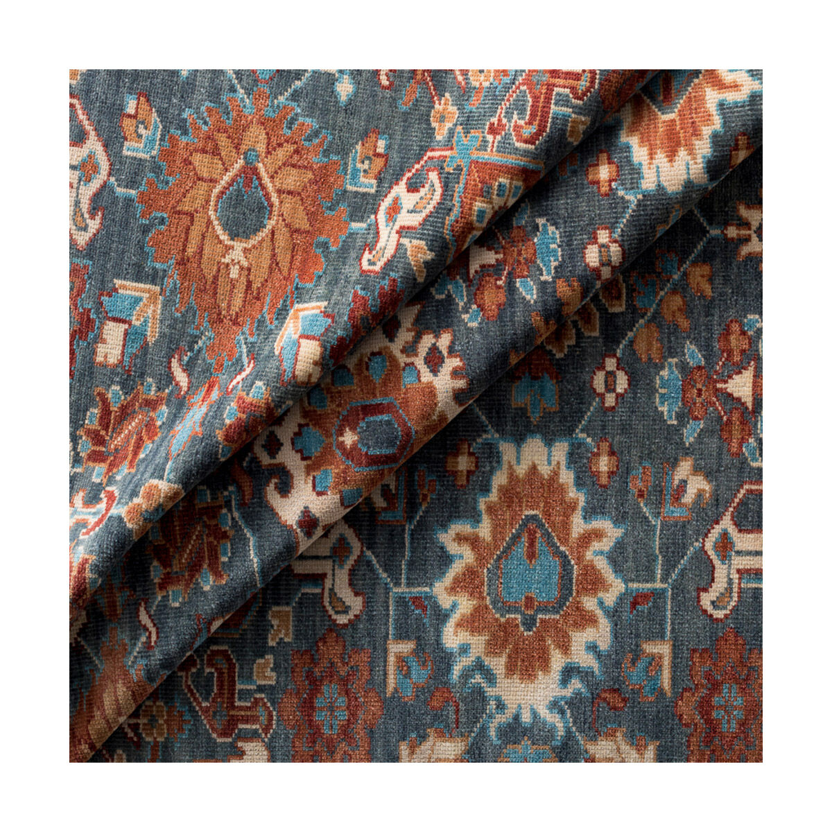 Elixir 36 X 24 inch Dark Green/Burnt Orange/Camel/Teal/Butter/Dark Red Rugs, Wool