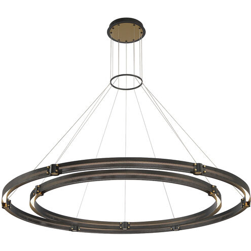 Admiral LED 61.75 inch Gold and Black Chandelier Ceiling Light, Large