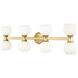 Artemis 8 Light 35 inch Modern Gold Vanity Wall Light