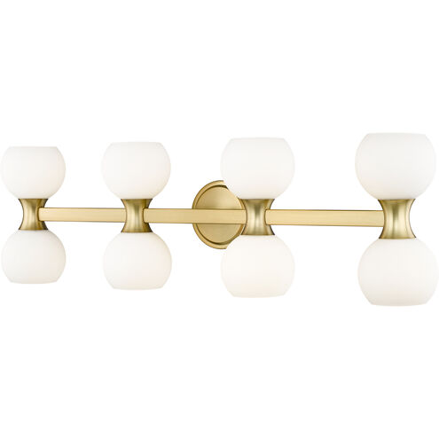 Artemis 8 Light 35 inch Modern Gold Vanity Wall Light