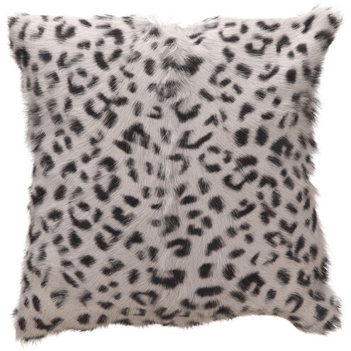 Spotted Goat Fur 18 X 4 inch Grey Pillow in Light Grey