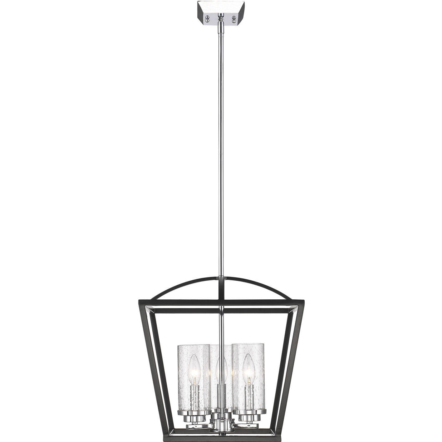 Mercer Pendant Ceiling Light in Matte Black/Chrome