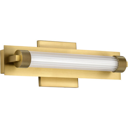 Larissa LED 14 inch Vintage Brass Vanity Wall Light