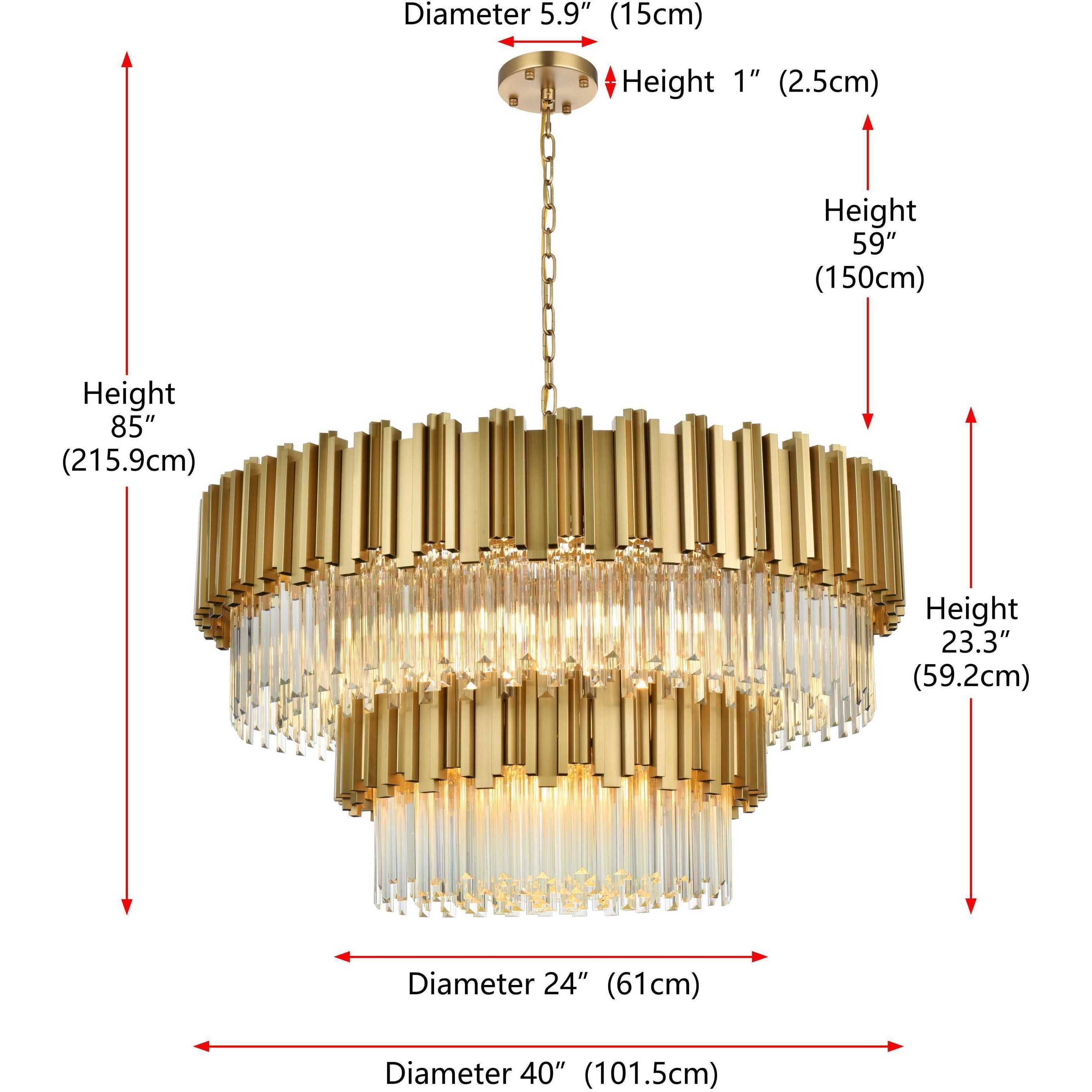 Willow 16 Light 40 inch Satin Gold Chandelier Ceiling Light