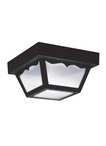 Outdoor Ceiling 1 Light 8.25 inch Black Outdoor Ceiling Flush Mount