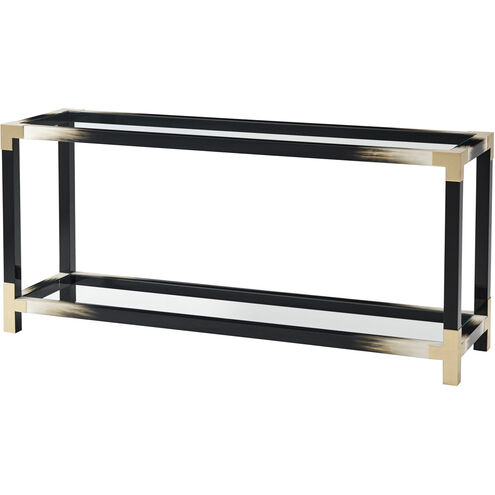 Theodore Alexander 65 X 18 inch Black Lacquer Console Table