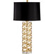 Wildwood 33 inch 100 watt Antique Gold Leaf Table Lamp Portable Light