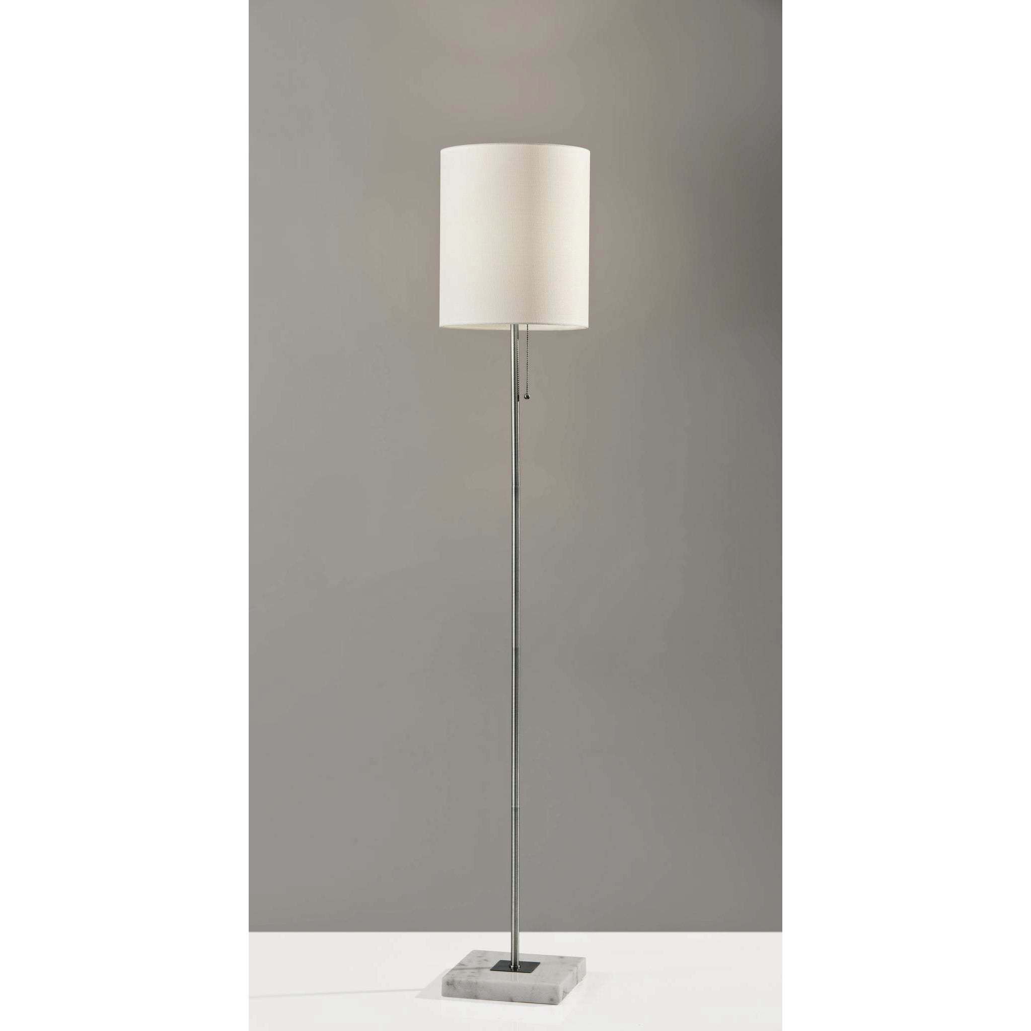 Fiona 62 inch 100.00 watt Brushed Steel Floor Lamp Portable Light