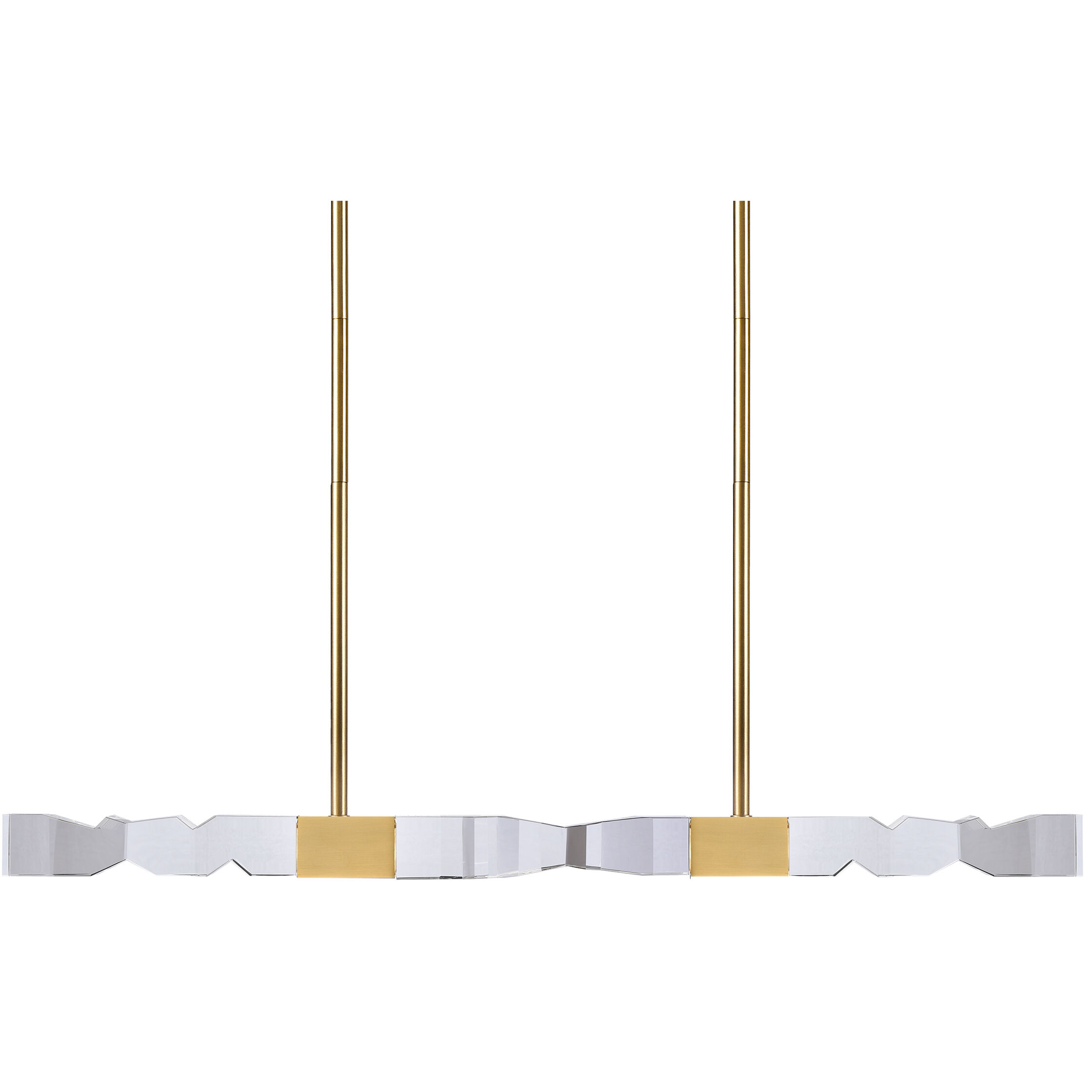 Mamadim 4 Light 49.25 inch Aged Brass Linear Pendant Ceiling Light