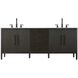 Blakely 84 X 34 inch Chocolate Oak Bathroom Vanity Cabinet
