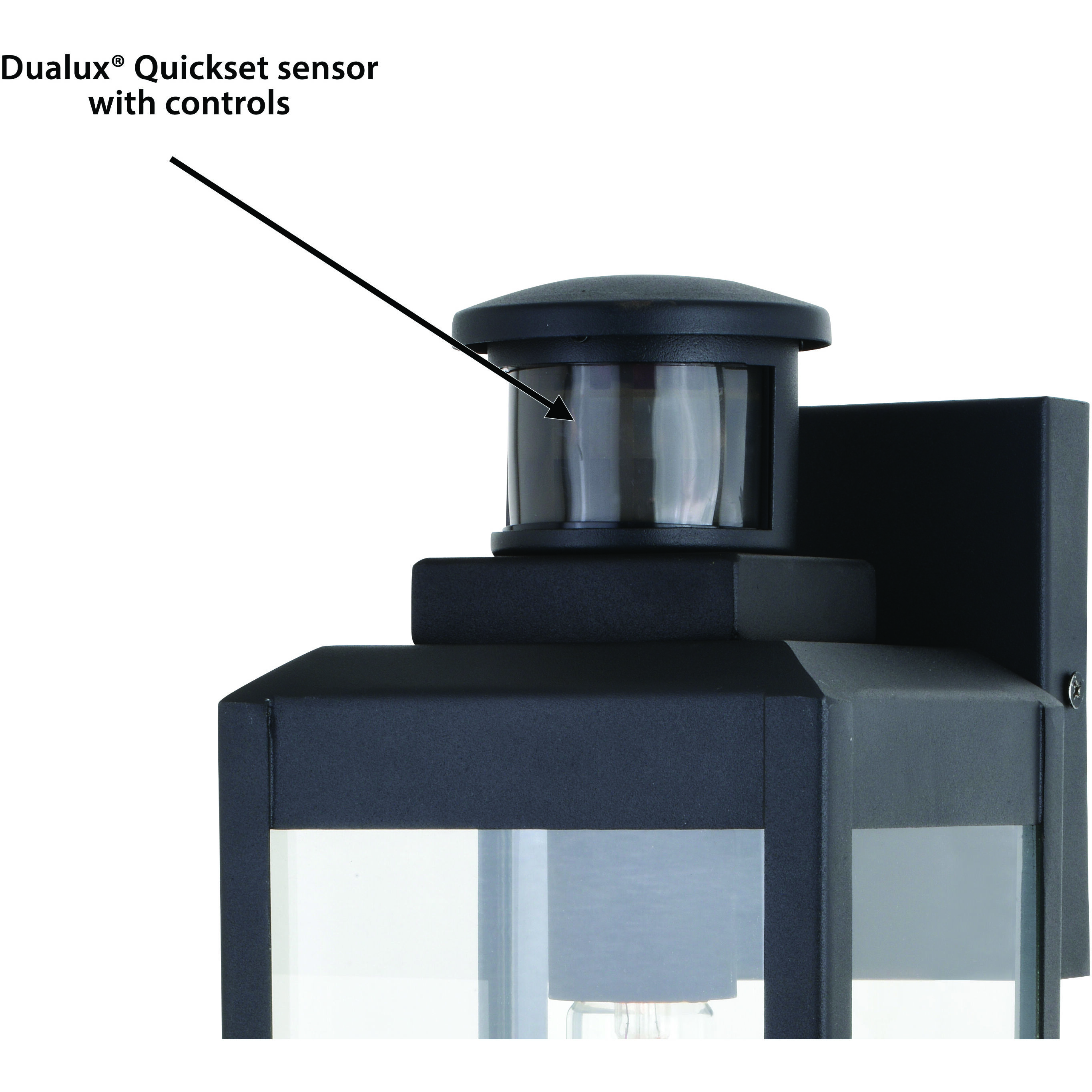 Kinzie Textured Black Outdoor Motion Sensor