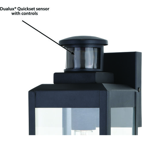 Kinzie Textured Black Outdoor Motion Sensor