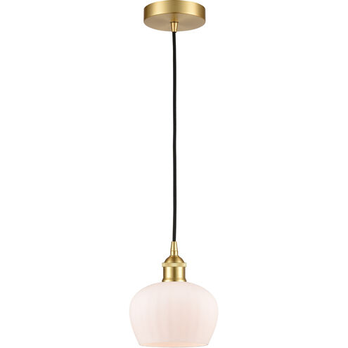 Edison Fenton 1 Light 7 inch Satin Gold Mini Pendant Ceiling Light