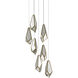 Glace 7 Light 15 inch Silver Multi-Drop Pendant Ceiling Light