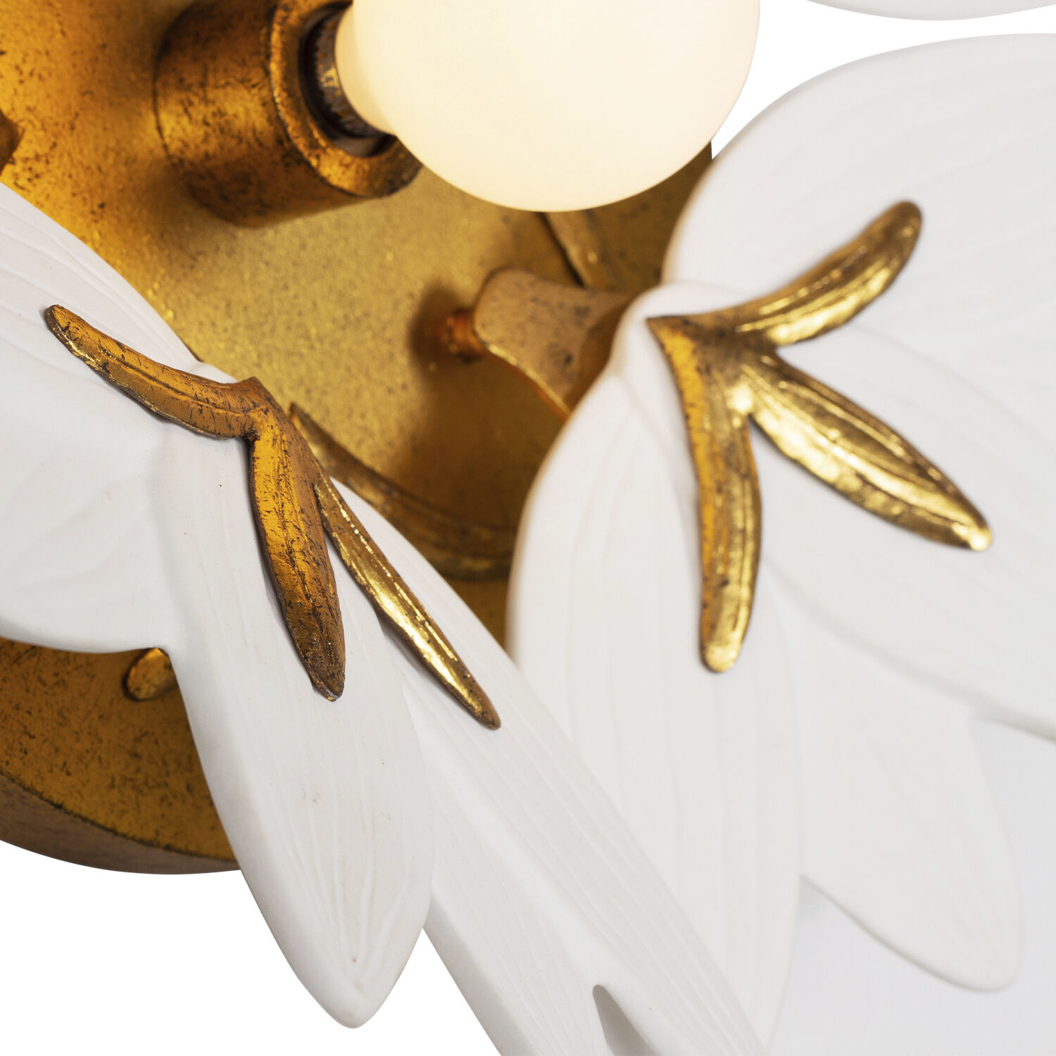 Bloom Wall Sconce Wall Light in Oxidized Gold Leaf